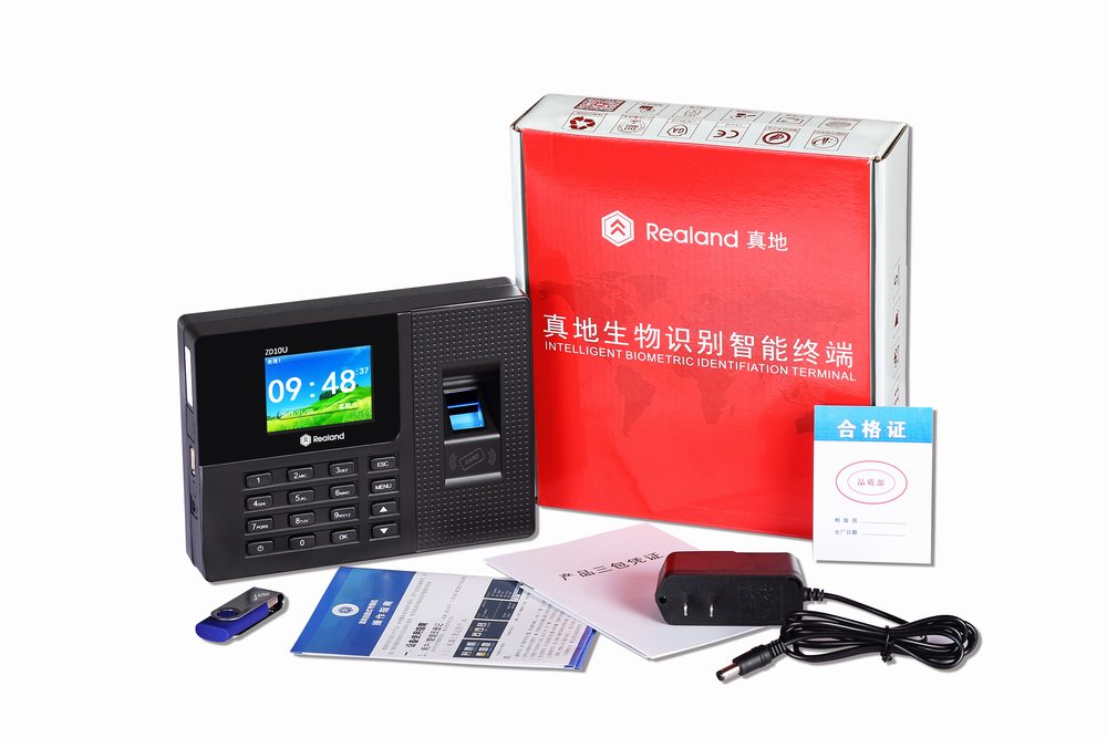 廣州真地免軟件指紋考勤機ZD10U的包裝物料